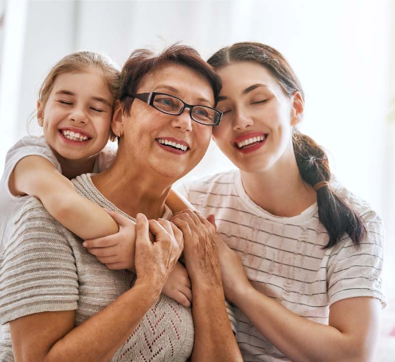 happy family thanks to insurance and tax preparation provider